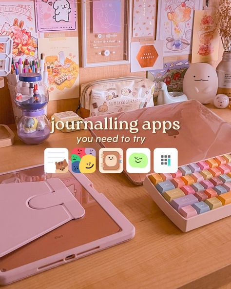 was app hunting the other day and found these gems 😌 too cute!! they’re good for journalling on the go which i’m starting to heavily consider now that my journal is becoming chock-full with washi tape and train tickets and receiptify print-outs lol Cozy Pc Wallpaper, Ipad Decorations, Journal Dump, Kawaii Ipad, Aesthetic Apps Games, Aesthetic Apps, Ipad Essentials, Print Outs, Game Websites