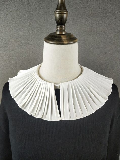 Solid Pleated Dickey Collar | SHEIN USA Dickey Collar, Collar, Free Shipping, Clothes