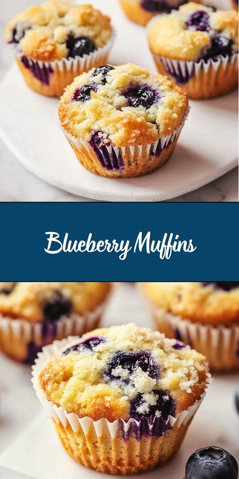 Blueberry muffins are a classic, soft, and fluffy treat bursting with juicy blueberries in every bite. Perfect for breakfast, a snack, or even dessert, these muffins are easy to make and loved by all. They pair beautifully with a cup of coffee or tea and can be enjoyed fresh out of the oven or on the go. Filled Muffins, Blueberry Muffins, Muffin Cups, Muffin Tin, A Cup Of Coffee, Blueberries, Cup Of Coffee, The Oven, Easy Recipes