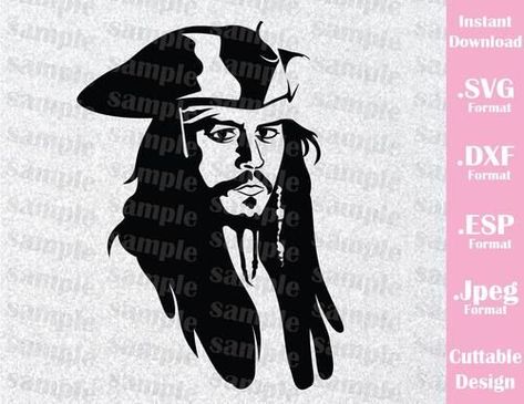 Found on Bing from www.pinterest.com Stencil Sketch, Jack Sparrow Drawing, Pirates Of The Caribbean Jack Sparrow, Designer Svg, Wooden Spoon Crafts, Svg Disney, Art Sketches Pencil, Silhouette Stencil, Captain Jack Sparrow