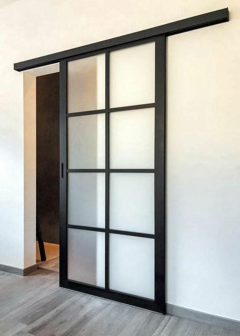 Kitchen Sliding Doors, Sliding Door Design, White Door, Door Glass Design, Glass Doors Interior, Sliding Doors Interior, Decor Home Living Room, Home Room Design, Interior Design Kitchen