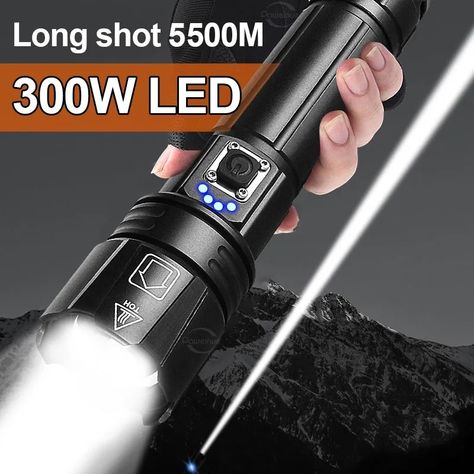 Super Bright Flashlight, Bright Led Flashlight, Rechargeable Flashlight, Long Shot, Tactical Flashlight, Torch Light, Portable Light, Led Flashlight, Strobing