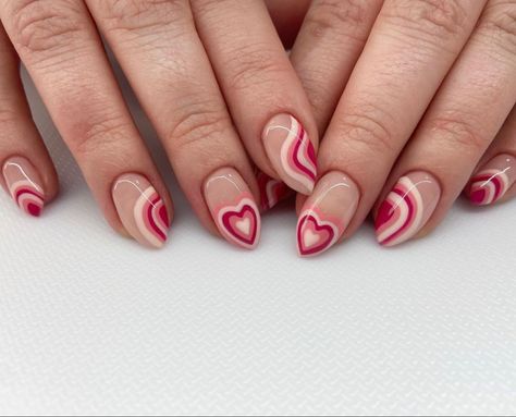 70s Valentines, Feb Nails, Valentines Day Aesthetic, Healthy Sweet Snacks, Day Aesthetic, Hello Nails, Valentine Nails, Aesthetic Nails, Nail Fashion