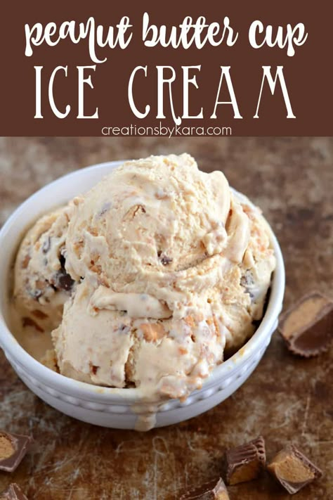 Reeses Ice Cream, Peanut Butter Ice Cream Recipe, Peanut Butter Cup Ice Cream, Homemade Ice Cream Recipes Machine, Ninja Ice Cream Recipe, Ninja Ice Cream, Cup Ice Cream, Ice Cream Recipes Machine, Reese's Peanut Butter Cup