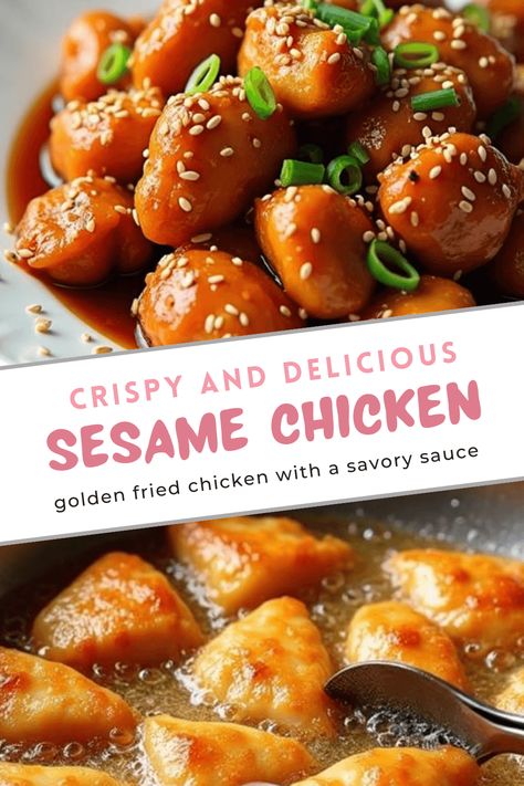 Sesame Chicken Baked Sesame Chicken, Crispy Sesame Chicken, Easy Sesame Chicken, Chicken Crispy, Chicken Pieces, Perfect Dinner, Sesame Chicken, Homemade Dinner, Healthy Comfort Food