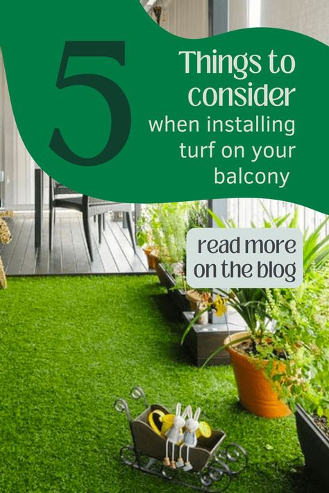 Artificial turf on a balcony in Denver, CO. Grass Balcony, Artificial Grass Balcony, Turf Backyard, Fake Grass, Backyard Landscape, Artificial Turf, Balcony Design, Artificial Grass, Backyard Design