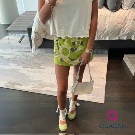 QUADSis® shoes - Stylish, Innovative, Solutions.  Shoes intentionally crafted for style, comfort, and function in women's sizes.  In-stock & same day shipping!   www.shopquads.com Outfit For School, Out With Friends, Wedge Espadrilles, Green Skirt, Green Apple, School Outfits, Perfect Outfit, Did You Know, Espadrilles