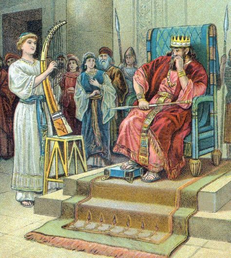 Bible Pic, King Saul, Biblical Characters, David And Jonathan, Story Of David, Bible Story Crafts, Old King, Warrior King, Bible Illustrations