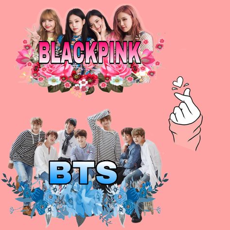 Armyblink Logo, Bts And Blackpink Logo Together, Paper Art Design, Disney Logo, Rosé Jisoo, Bts Blackpink, Pink Photo, Blackpink And Bts, Paper Flowers Diy