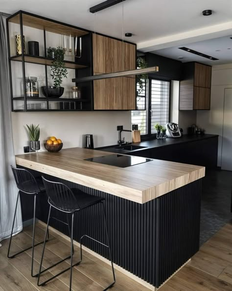 Model Dapur, Desain Pantry, Open Plan Kitchen Living Room, Modern Kitchen Interiors, Casa Vintage, Modern Kitchen Design Open Concept, Kitchen Design Plans, Modern Kitchen Design Luxury, Kitchen Room Design