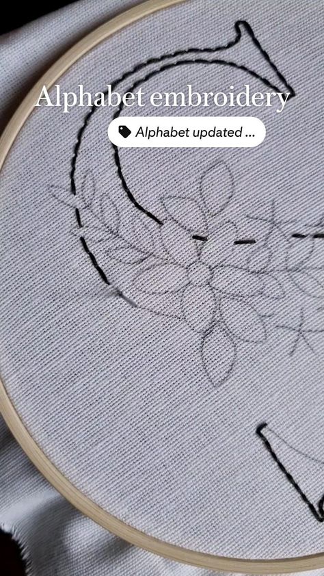 Alphabet embroidery 20% OFF Hand embroidery for beginners Hand Embroidery For Beginners, Alphabet Embroidery, Basic Hand Embroidery Stitches, Embroidery Stitches Beginner, Simple Hand Embroidery Patterns, Ribbon Embroidery Tutorial, Embroidery Lessons, Diy Embroidery Designs, Embroidery Alphabet