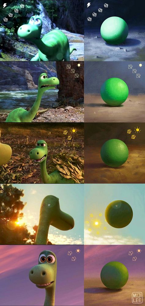 Good Dinosaur, Color Script, Light Study, The Good Dinosaur, Coloring Tutorial, Digital Painting Tutorials, Color Studies, Digital Art Tutorial, Art Studies