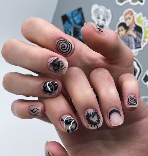 Astral Nail Art, Men Manicure Design Black, Nail Designs Masculine, Men’s Clear Nails With Design, Nail Art Designs For Men, Christmas Nails Men, Male Painted Nails, Masc Nail Art, Gel Nails Men