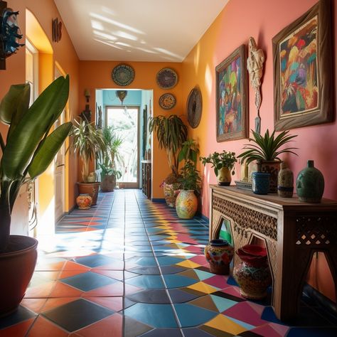 Mexican Houses Interior, Modern Mexican Living Room, Mexican Style House, Mexican Living Room, Mexican Style Home, Mexican Style Decor, Mexican Interior Design, Mexican Interiors, Green Living Room