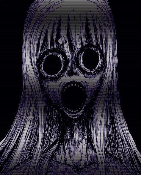 Dark Scary Pfp, Monster Illustration Creepy, Creepy Smile Anime, Cutegore Pfp Icon, Horror Core Aestethic, Scary Pfps, Creepy Pfps, Creepy Pfp, Scary Pfp