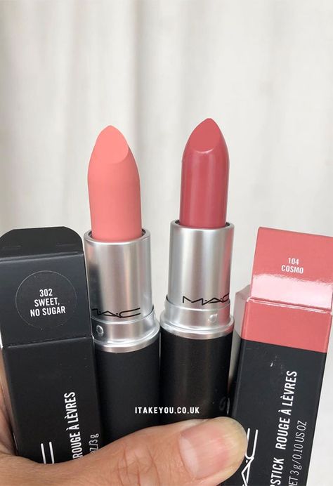 Light Lipstick Shades, Faux Mac, Mac Lipstick Cosmo, Colourpop Lipstick, Sugar Cosmetics, Mac Makeup Looks, Mac Lipstick Swatches, Mac Lipstick Shades, Light Lipstick