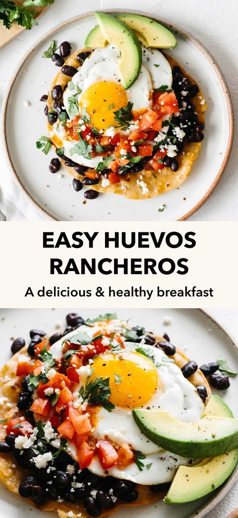 Easy Huevos Rancheros, Huevos Rancheros Recipe, Authentic Mexican Recipes, Mexican Breakfast Recipes, Mexican Breakfast, Yummy Healthy Breakfast, Fresh Salsa, Authentic Mexican, Breakfast Recipes Casserole