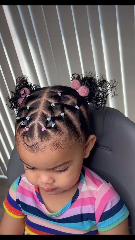 Minnie Mouse Hairstyles, Cute Hairstyles For One Year Olds, Short Curly Baby Hairstyles, Curly Hairstyles Kids Daughters, Toddler Birthday Hairstyles, Toddler Hairstyles Girl Short, Mixed Toddler Hairstyles, Kiddie Hairstyles, Mixed Baby Hairstyles