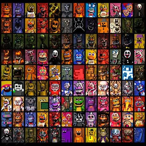 Fnaf Pizzeria Simulator Characters, Fnaf Ucn Characters, Fnaf Papercraft, Fnaf Pixel Art, Fnaf Pictures, Foxy Fnaf, Free Printable Paper Dolls, Freddy 2, Cute Disney Characters