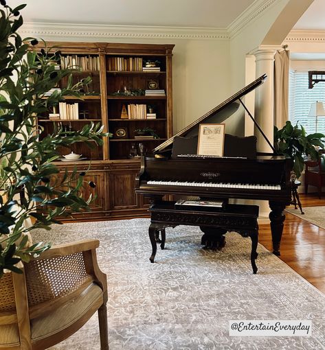 Dining Room With Piano, Dining Room Updates, Dinner Room, Piano Room, Room Update, Piano, Dining Room, House Design, Design