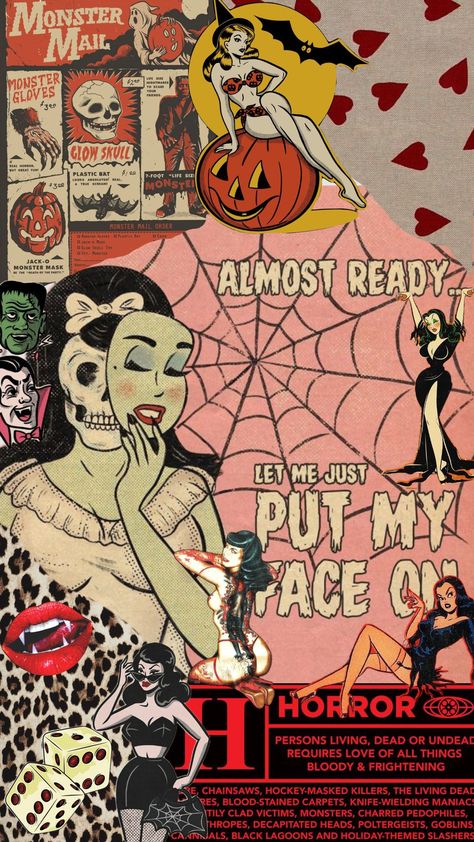 #pinup #halloween #1950s #rockabilly #gothic Pinup Art Rockabilly, Psychobilly Aesthetic, Halloween Pinup Art, Psychobilly Art, Rockabilly Home Decor, Rockabilly Aesthetic, Pinup Halloween, Rockabilly Halloween, Goth Pinup