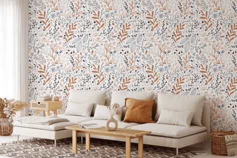 Tile accent wall living room