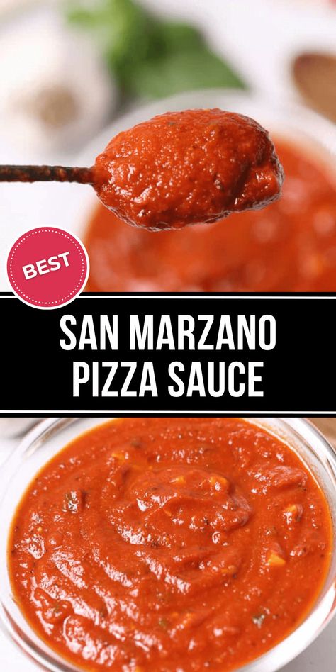 San Marzano Pizza Sauce, Healthy Sauce Recipes, Italian Pizza Dough Recipe, Tomato Pizza Sauce, Deep Dish Pizza Recipe, Best Pizza Dough, Best Homemade Pizza, Pizza Sauce Recipe, Easy Homemade Pizza