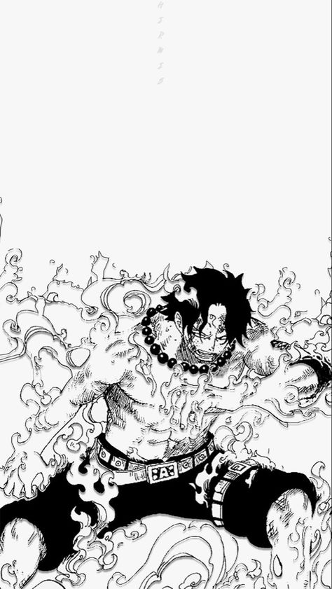 Ace Wallpaper, Black White Wallpaper, Photo Polaroid, One Piece Tattoos, Portgas D Ace, One Piece Wallpaper Iphone, One Piece Ace, One Piece Drawing, One Piece Images