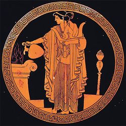 Priestesses in the Polis - City Full of Gods Greek Priestess, Greek Vase, Ancient Greek Pottery, Ancient Greek Art, Greek Pottery, Greek Vases, High Priestess, Greek History, Greek Culture