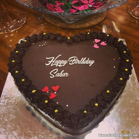 Happy Birthday Sahar - Video And Images Happy Bday Cake, Birthday Cake Write Name, Heart Birthday Cake, Happy Birthday Sarah, Birthday Cake Writing, Happy Birthday Cake Photo, Happy Birthday Cake Pictures, Cake Writing, Birthday Cake Pictures