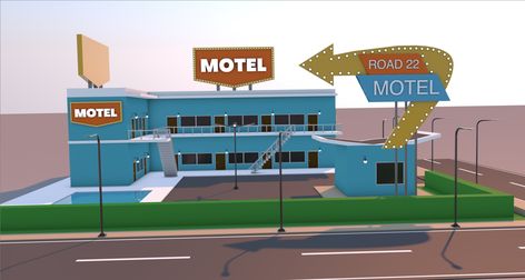 Motel Floorplans, Motel Architecture Plan Design, Bloxburg Motel, Motel Exterior, 3d Animator, House Flipper, House Flippers, Motel Room, Custom Hot Wheels