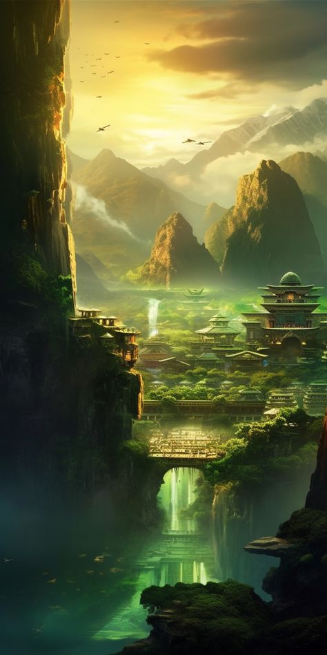 Prompt: Mystical ancient fantastic city among mountains, realistic style #ai #midjourney #city #mountains #fantastics Mountain City Fantasy Art, Shiva Trilogy, Tantra Art, Magic Mountain, Mountain City, Vedic Art, Landscape Photography Nature, Fantasy Places, Fantasy Adventure