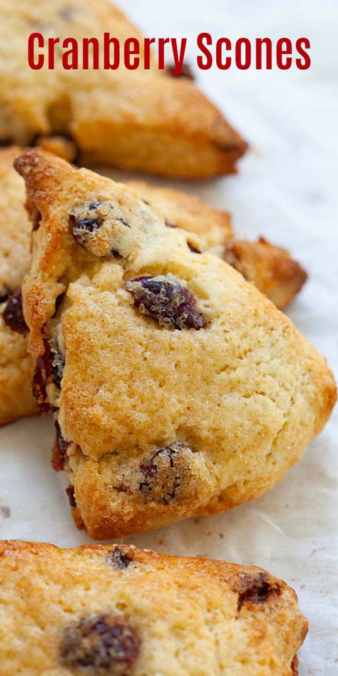 Copycat Recipes Starbucks, Cranberry Scone, Cranberries Recipes, Fruit Scones Recipe, Cranberry Recipes Dessert, Dried Cranberries Recipes, Orange Scones Recipe, Best Scone Recipe, English Scones