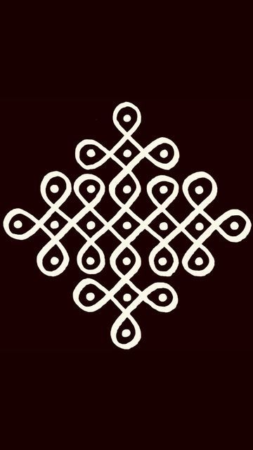 Simple Pulli Kolam, Simple Dot Kolam Designs, Kolam Tattoo, Chukkala Muggulu Dots, Chalk Rangoli, Dot Kolam Designs, Rangoli Idea, Simple Kolam Designs, Border Kolam