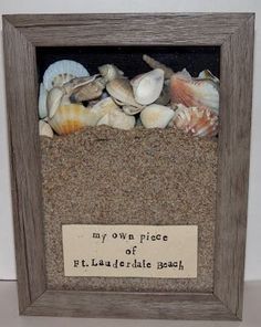 live. love. scrap.: Beach Shadowbox DIY Bathroom Beach House, Weddings Beach, Bathroom Beach, Themes Wedding, Seashell Projects, Diy Shadow Box, Flashback Friday, Vacation Memories, Barn Weddings