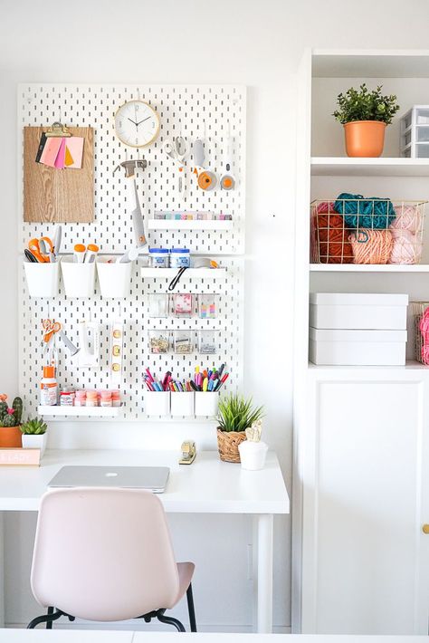 Craft room pegboard ideas