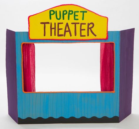 How to Make a DIY Puppet Theater for Kids - S&S Blog Puppet Theater Diy, Diy Puppet Theater, Puppet Show Stage, Kids Puppet Theater, Diy Puppet, Theatre Crafts, Puppetry Theatre, Puppet Stage, Theatre Diy