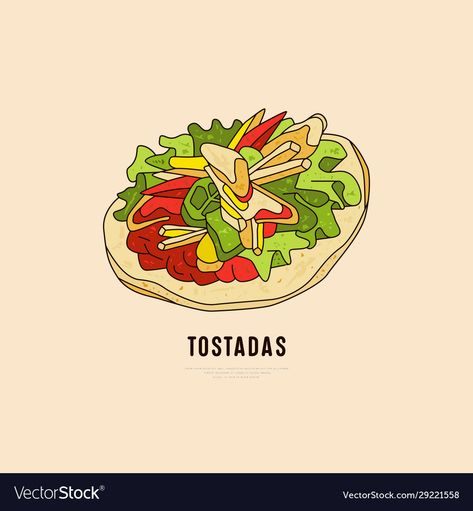 Restaurant Illustration, Chicano Studies, Mexican Food Restaurant, Mexican Salads, Food Restaurant, Logo Background, Light Background, Color Print, Mexican Food