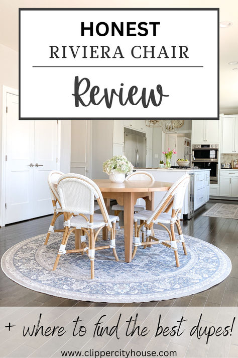 Love the Riviera chair? Now you can get the look without the sticker shock! 

#rivierachair #diningchairs #kitchendiningchairs #bistrochairs #kitchendiningtable #bistrochairdupes #serenaandlilydupes #rivierachairdupes #kidfriendlyhome #coastalhome #beachousefurniture #beachhousediningchairs #coastaldiningchairs Coastal Dining Chairs, Serena And Lily, Bistro Chairs, Cozy Decor, Serena & Lily, City House, Kitchen & Dining Chairs, Kitchen Chairs, Coastal Homes