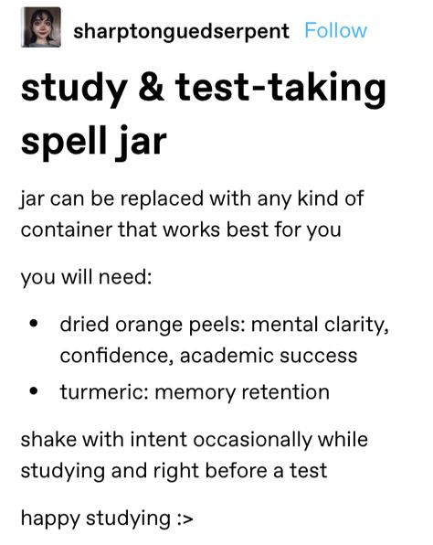 Spells For School Success, Spell For Passing A Test, Exam Success Spell Jar, Pass Test Spell, Spells For College Students, Spells For Exam Success, Witchcraft Good Grades, Pass A Test Spell, Spells For Exams