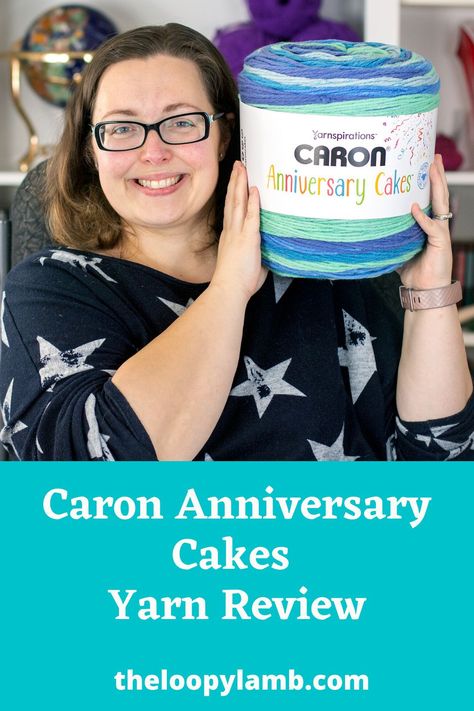 Check out my honest and unbiased review of the brand new Caron Anniversary Cakes from Yarnspirations.   Find out what makes it different from other cakes, what you can make with it and see it in a crochet swatch.  #yarncakes #selfstripingyarn #caroncakes #yarnreview Caron Anniversary Cakes Patterns, Caron Anniversary Cakes, Giant Cake, Whiskey Cake, Caron Cakes, Crochet Bloggers, Yarn Cake, Crochet Books, Anniversary Cake