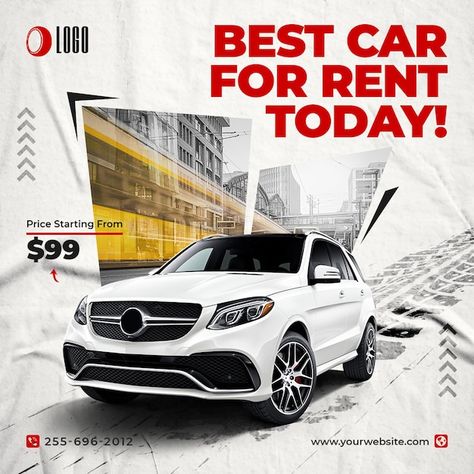 Car Social Media Design, Car Banner Design, Car Flyer Design, Car Social Media Post, Car Poster Design, Car Post, Car Banner, Car Advertising Design, Rent Car