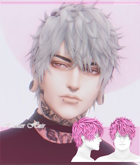 Sims 4 Hair Male, Cc Hair, Mod Hair, Male Sims, Cc Packs, Sims 4 Anime, Sims 4 Cas Mods, Sims 4 Male, Pelo Sims