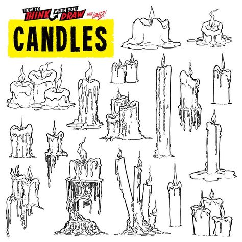 EtheringtonBrothers on Twitter Candle Sketch, Etherington Brothers, Candle Tutorial, Candle Drawing, How To Think, Ink Artwork, Cool Swords, Book Candle, Drawing Tutorials