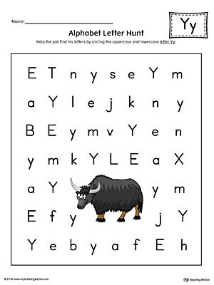 Letter Y Beginning Sound Picture Match Worksheet (Color) | MyTeachingStation.com Y Words List, Alphabet Letter Hunt, Letter Y Worksheets, Match Worksheet, Letter Hunt, Y Letter, Letter Learning, Concepts Of Print, Beginning Sounds Worksheets