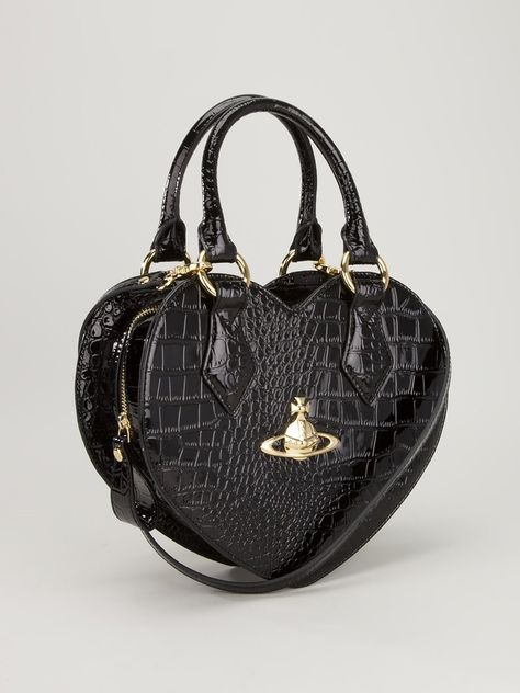 Vivian Westwood, Heart Bag, Vivienne Westwood, Top Handle Bag, Bag Accessories, Shoulder Bag, Black