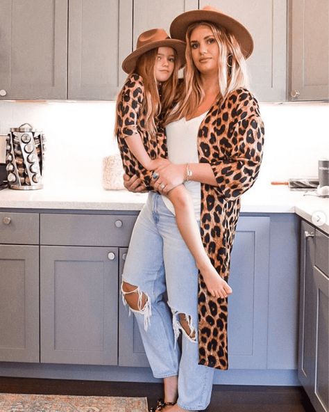 Dakota Mommy & Me Duster Kimono - Leopard - Bailey's Blossoms Leopard Kimono, Flannel Outfit, Mommy And Me Photo Shoot, Duster Kimono, Kimono Outfit, Mommy And Me Outfits, Print Kimonos, Mom Outfits, Mini Me