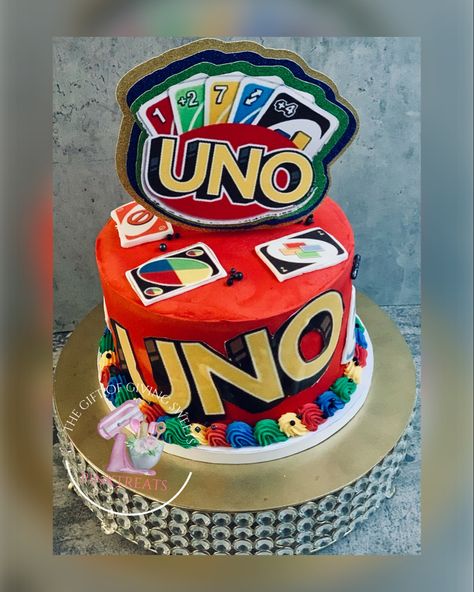 Happy birthday cake Uno Cake Ideas, Uno Cake, Uno Birthday, Uno Birthday Cake, Uno Cakes 1st Birthday Parties, Uno Birthday Party Theme, Uno Themed Birthday Games, Uno Themed First Birthday Invitations, Uno Birthday Party Theme Shirts