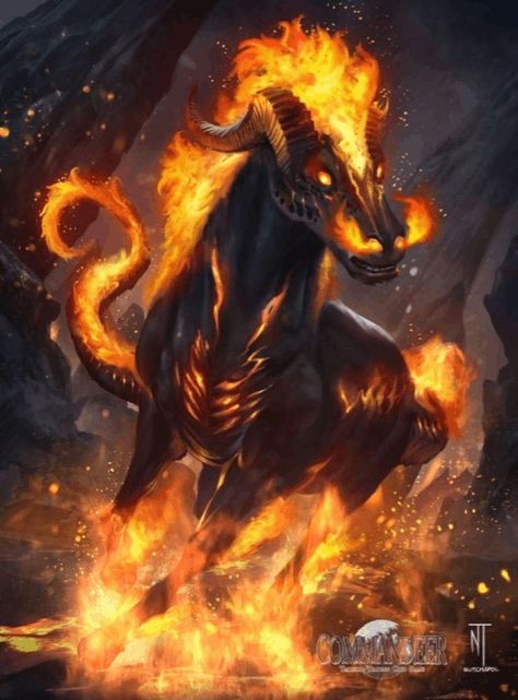 Fire Horse, Fantasy Horses, Fantasy Beasts, Fire Art, Unicorn Art, Fantasy Paintings, Fantasy Monster, Fantasy Creatures Art, Mythical Creatures Art