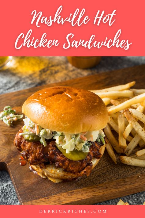 Work Sandwiches, Nashville Chicken Sandwich, Mini Nashville Hot Chicken Sliders, Nashville Spicy Chicken Sandwich, Nashville Hot Chicken Sandwich Recipe, Air Fryer Nashville Hot Chicken, Chicken Sandwich Sauce, Nashville Fried Chicken, Grilled Nashville Hot Chicken Sandwich